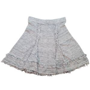 NIC‎ & ZOE Mini Skirt Gray Knit Boho Size Small